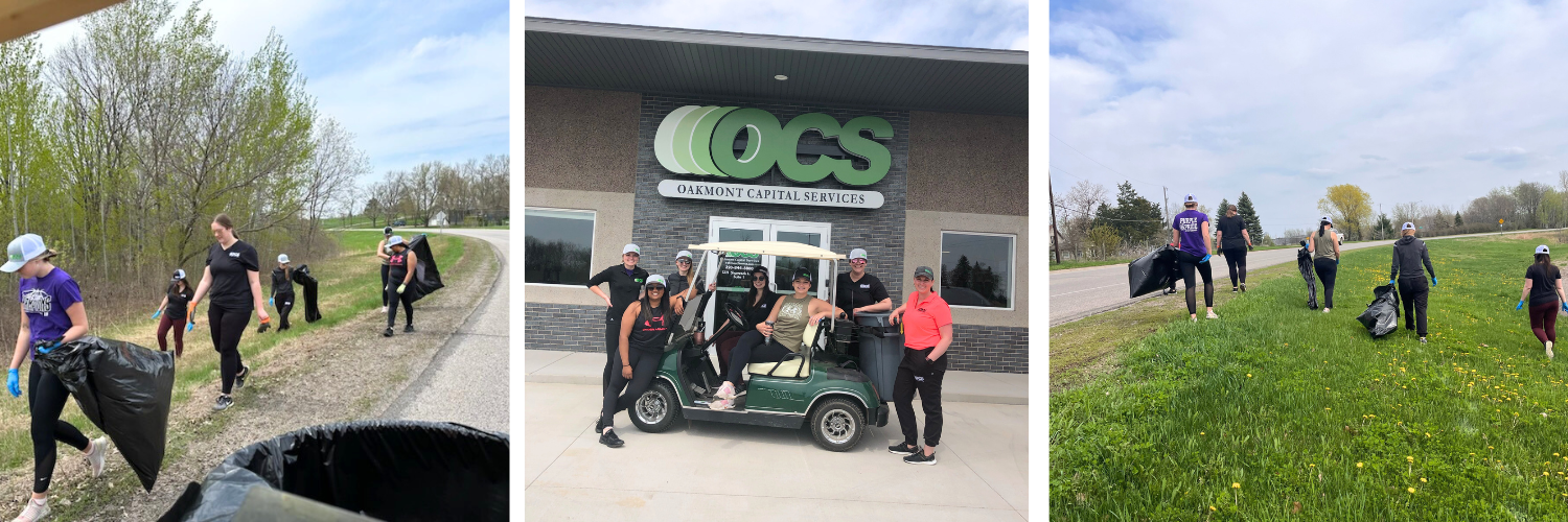 The OCS Albany branch cleaning up litter in their community.